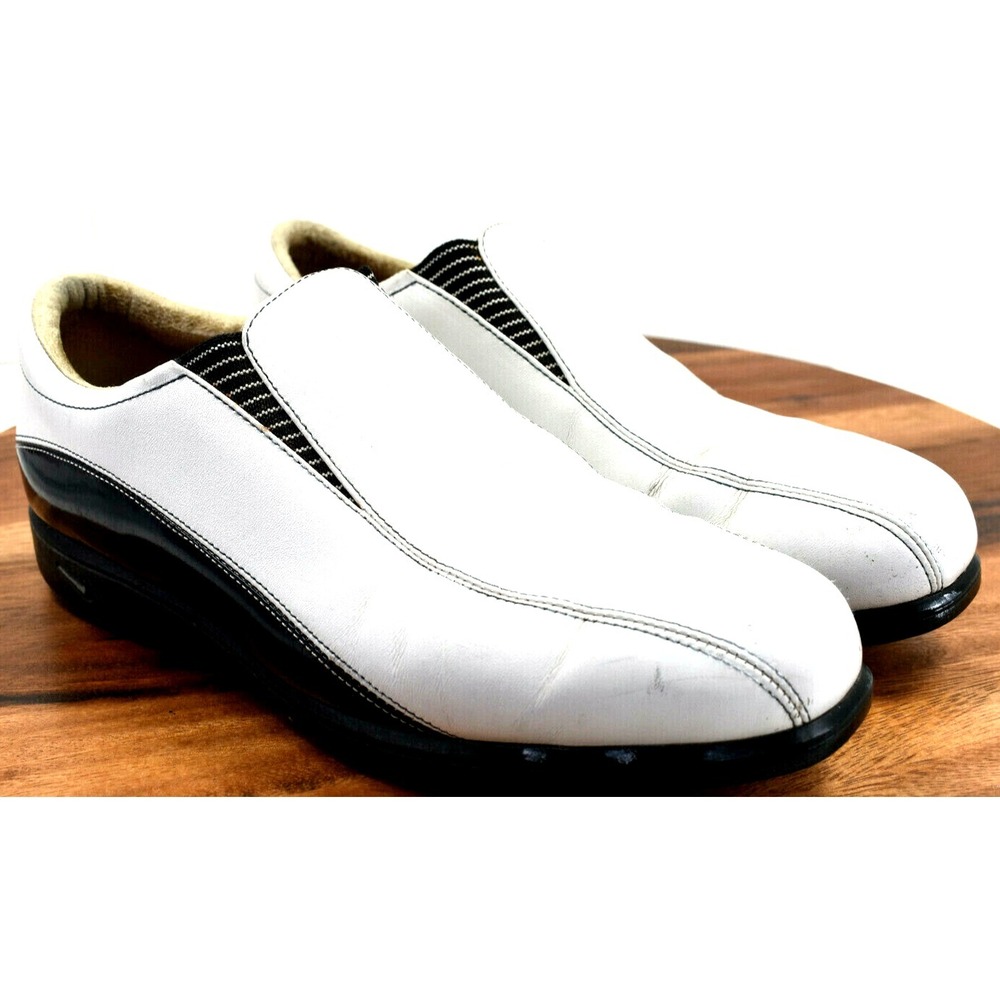 Nike Women's Sz 9.5 Verdana Last White Blue Soft Spike Golf Shoes 305276 141